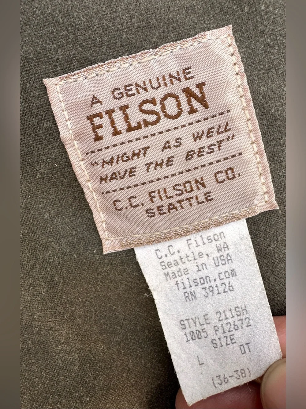Filson Large Green Ammo Bag Belt